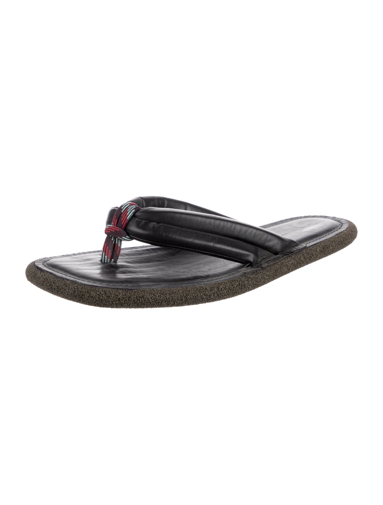 Dries Van Noten Leather Flip Flops