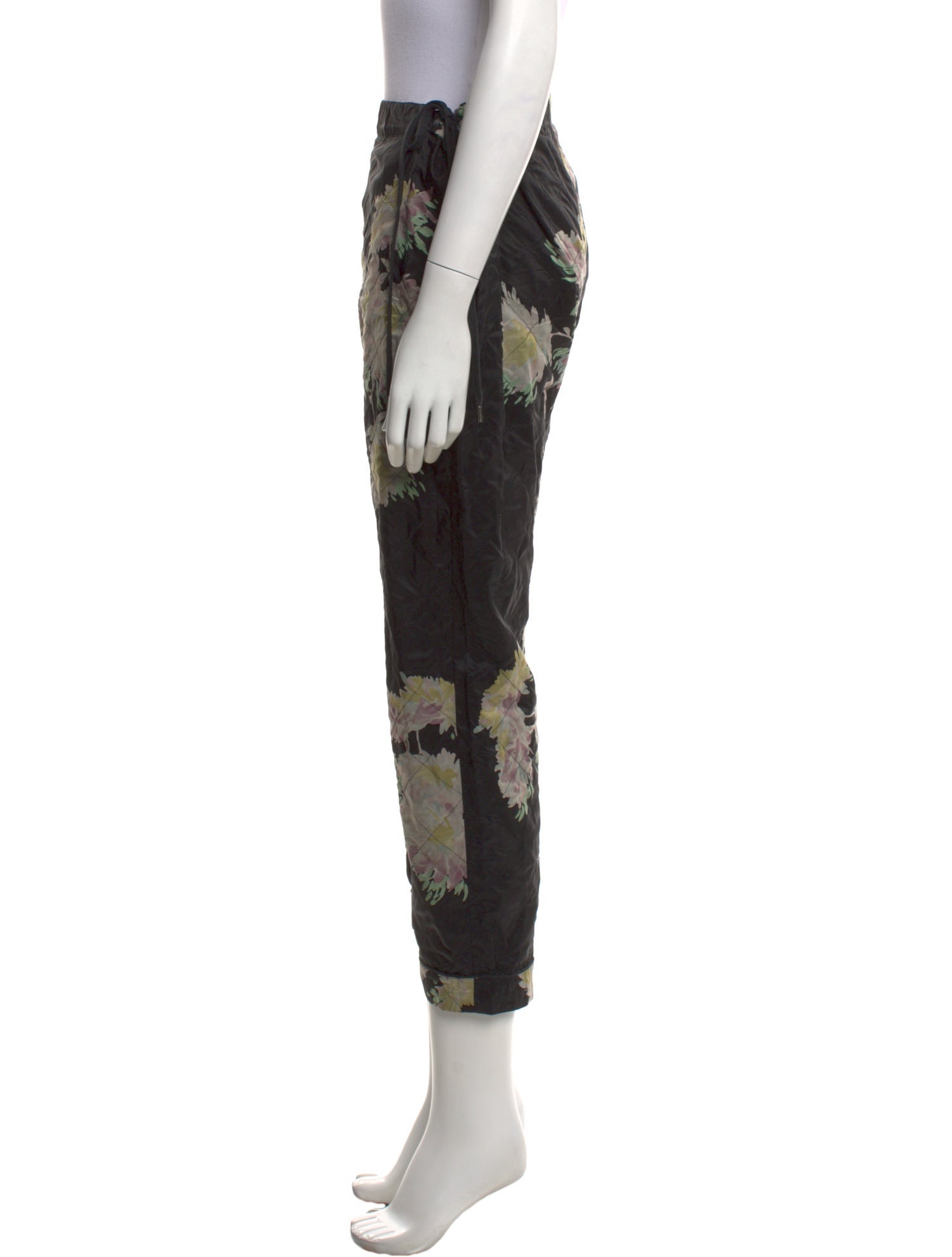 Dries Van Noten Floral Print Wide Leg Pants