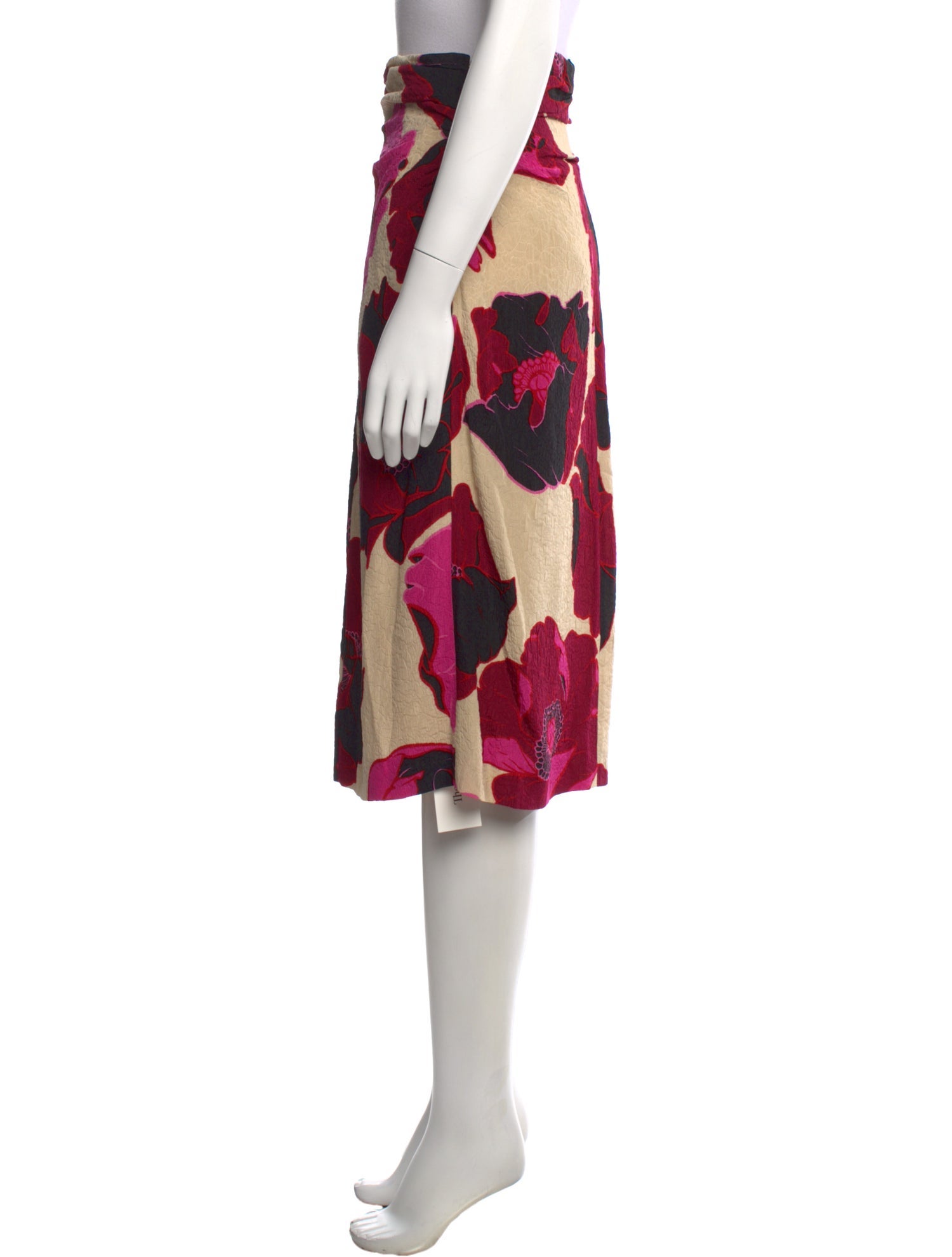 Dries Van Noten Floral Print Midi Length Skirt