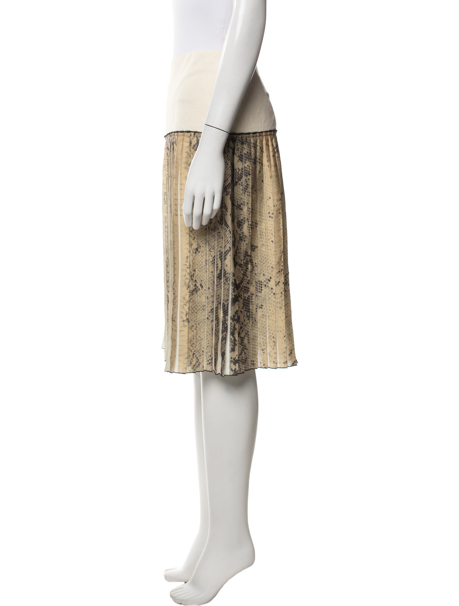 Dries Van Noten Animal Print Midi Length Skirt
