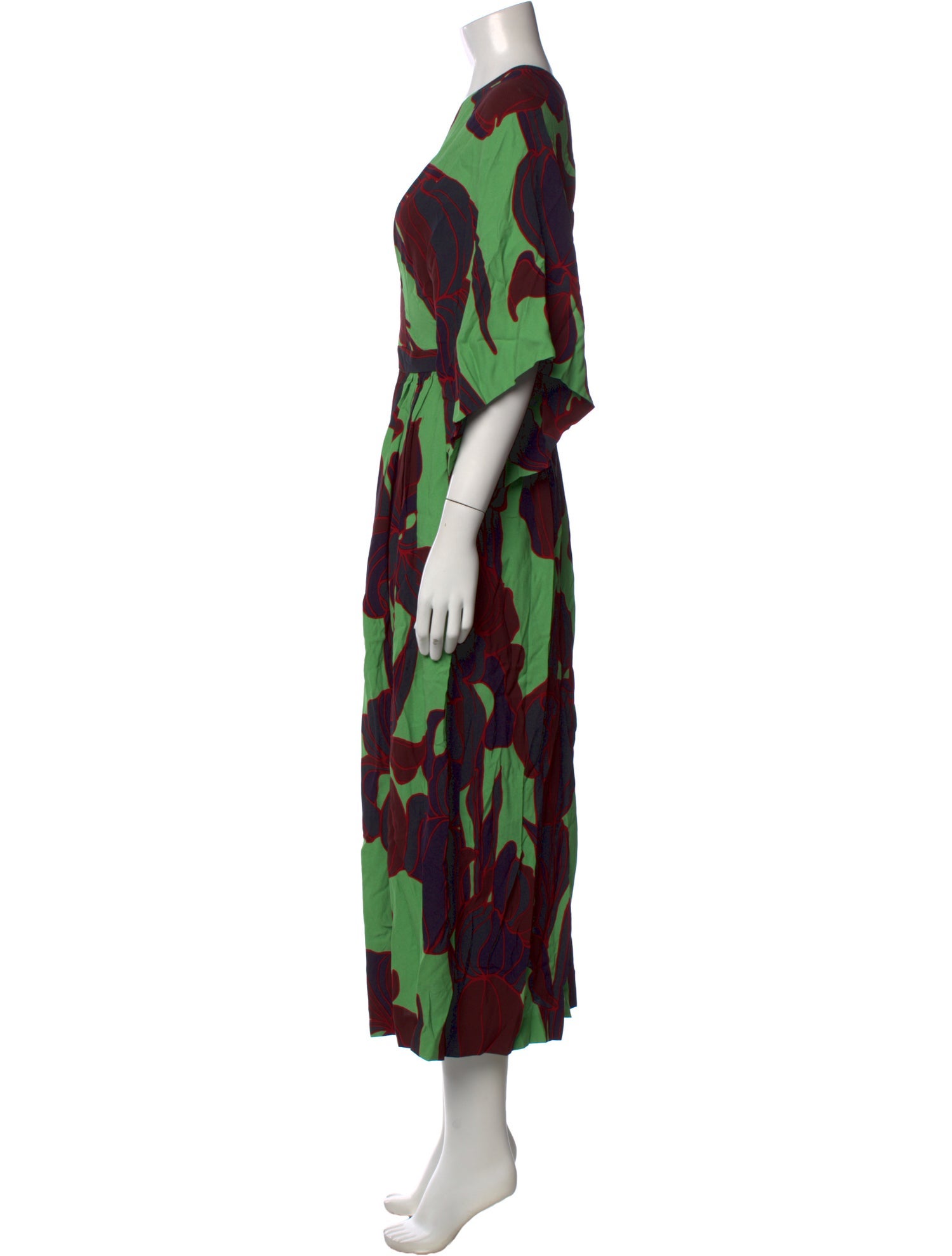 Dries Van Noten Floral Print Midi Length Dress