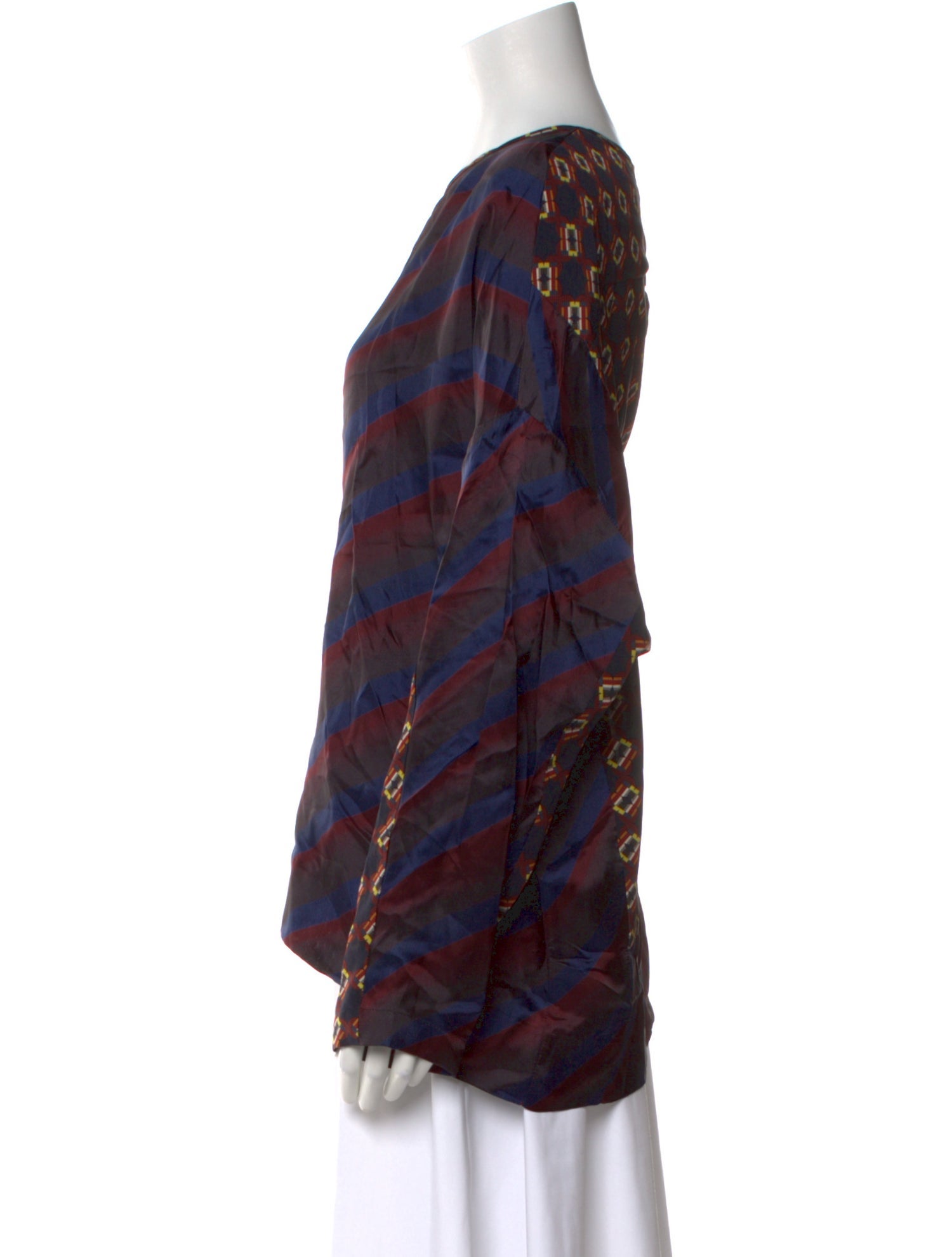 Dries Van Noten Striped Crew Neck Blouse
