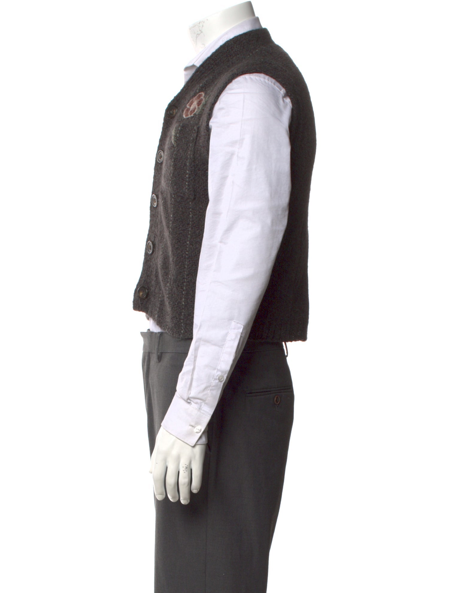 Dries Van Noten Striped V-Neck Sweater Vest