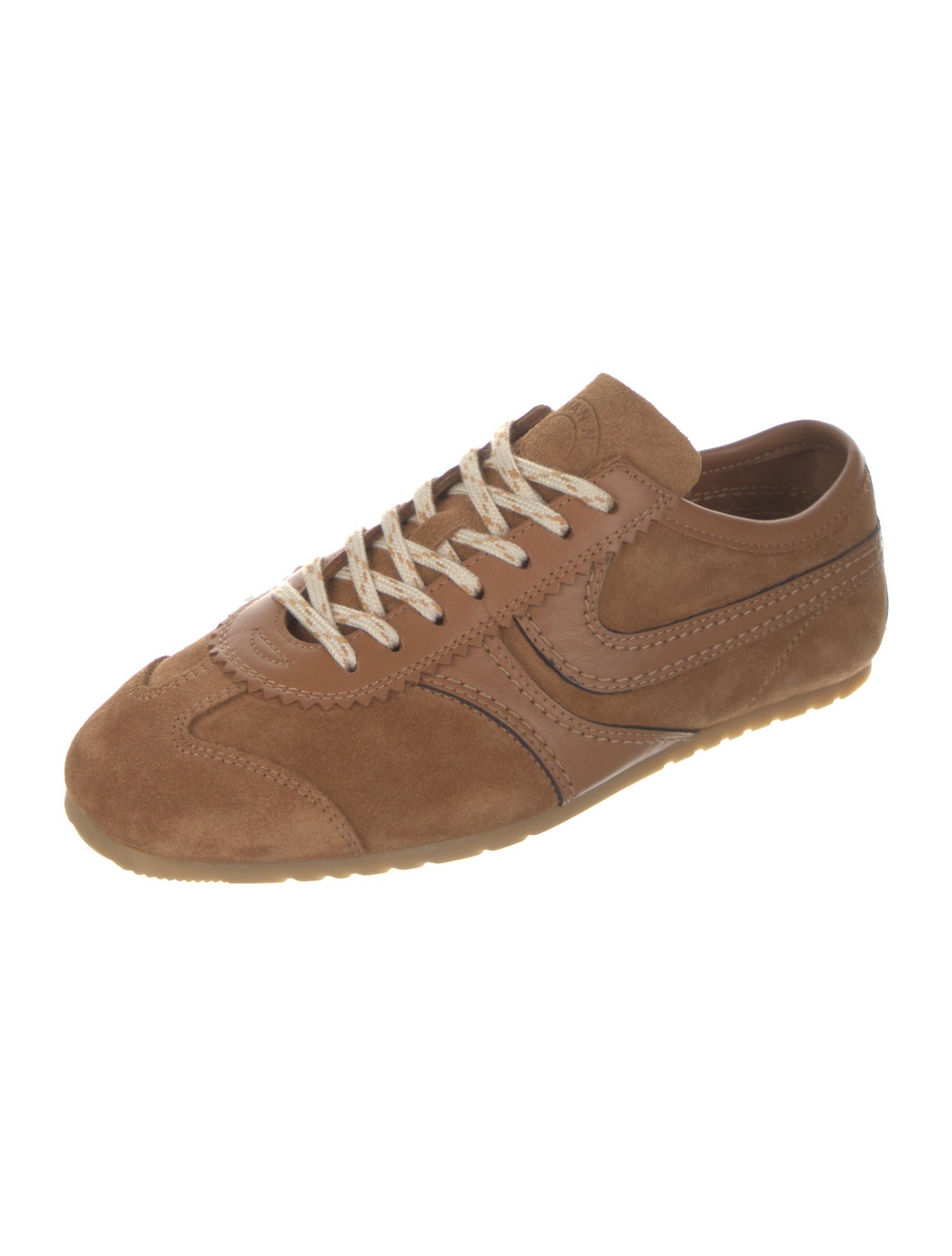 Dries Van Noten Suede Leather Trim Embellishment Athletic Sneakers