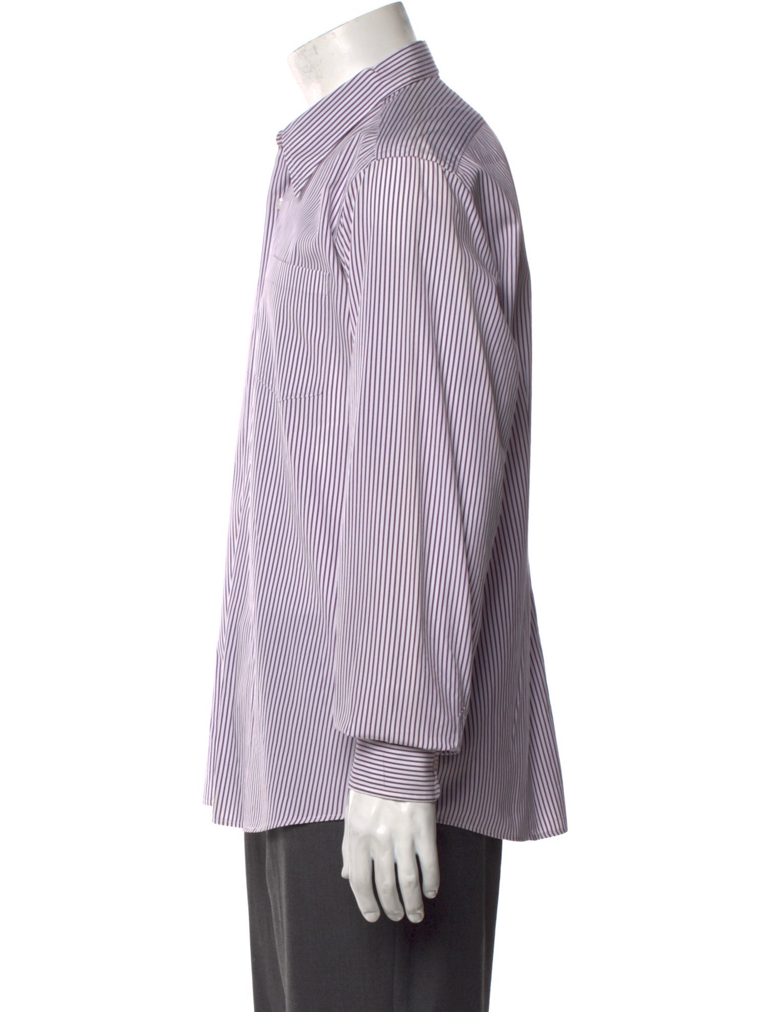 Dries Van Noten Striped Long Sleeve Dress Shirt