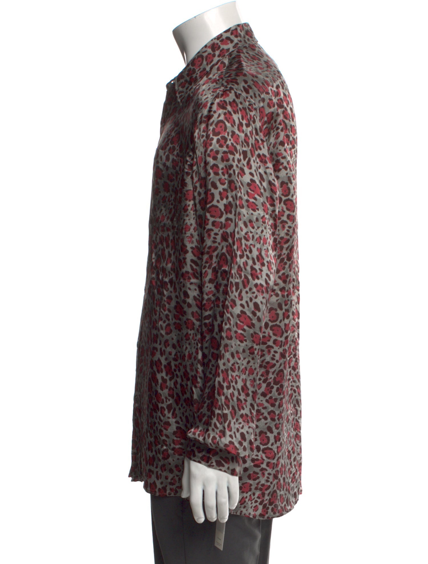 Dries Van Noten Animal Print Long Sleeve Shirt