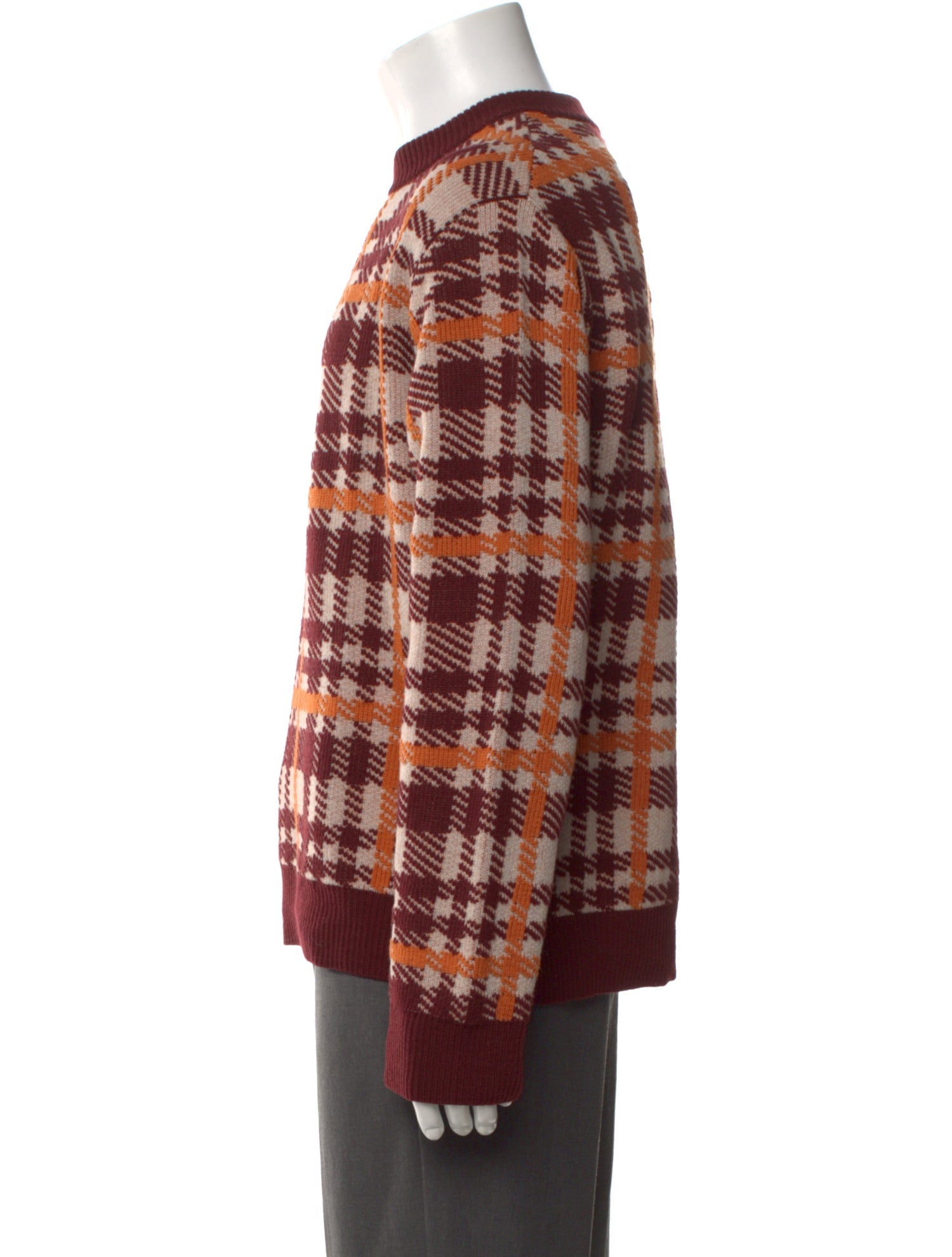 Dries Van Noten Wool Plaid Print Pullover