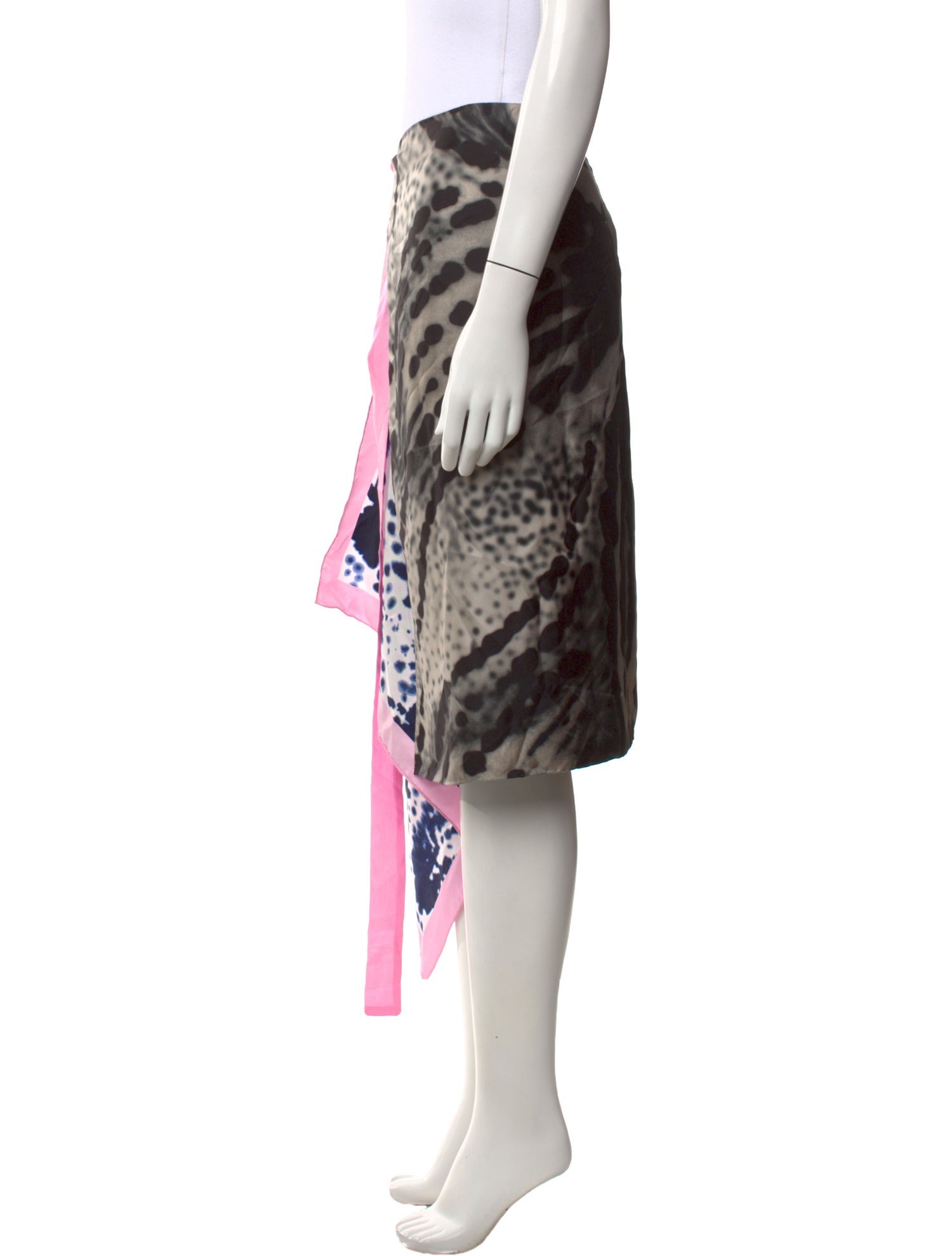 Dries Van Noten Silk Midi Length Skirt