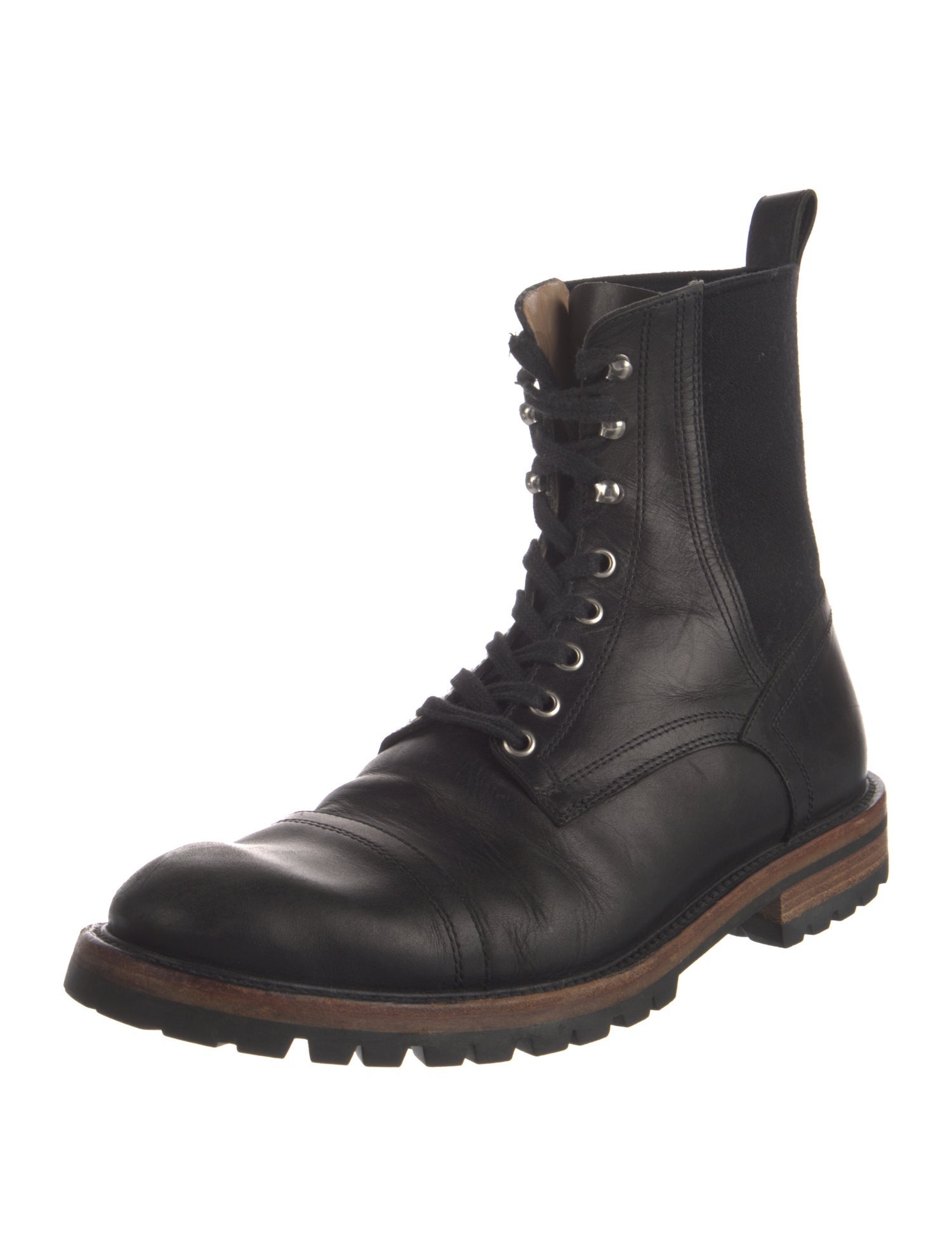 Dries Van Noten Leather Lace-Up Boots