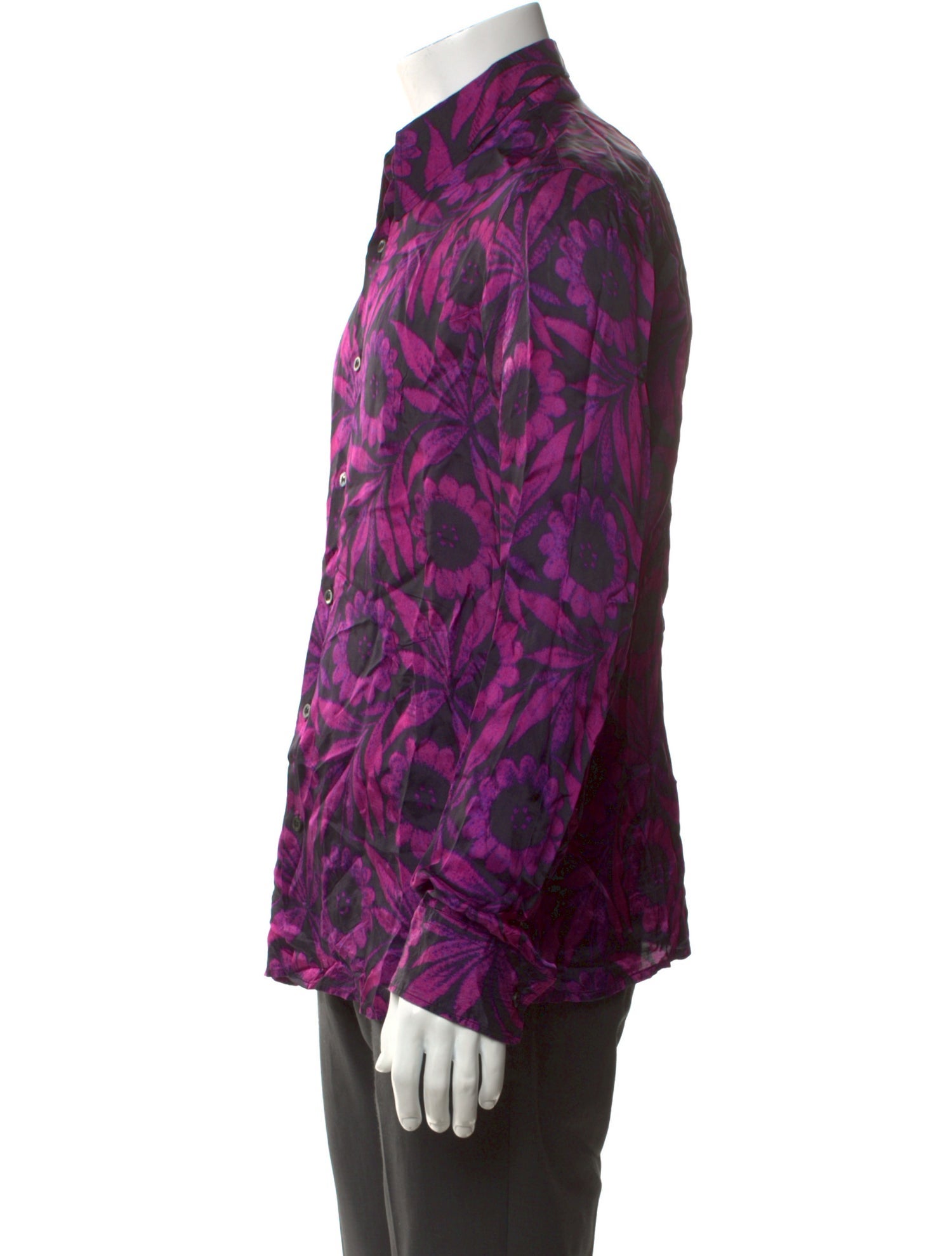 Dries Van Noten Floral Print Long Sleeve Shirt