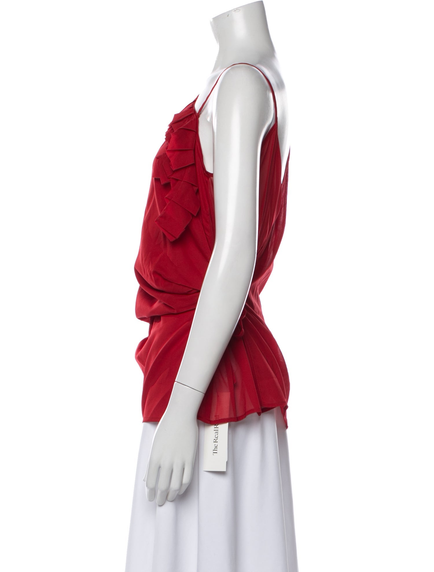 Dries Van Noten Silk One-Shoulder Top