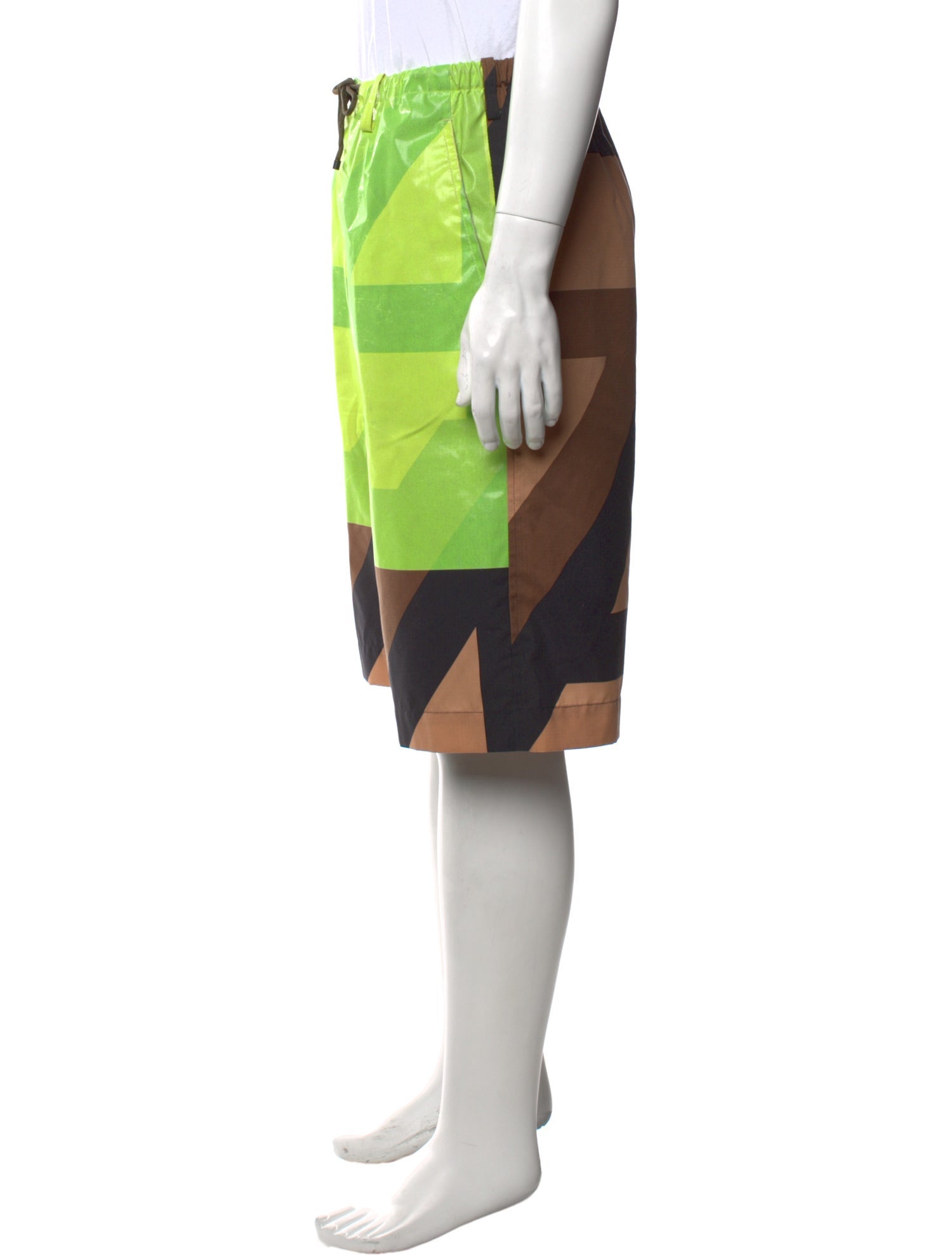 Dries Van Noten Colorblock Pattern Shorts