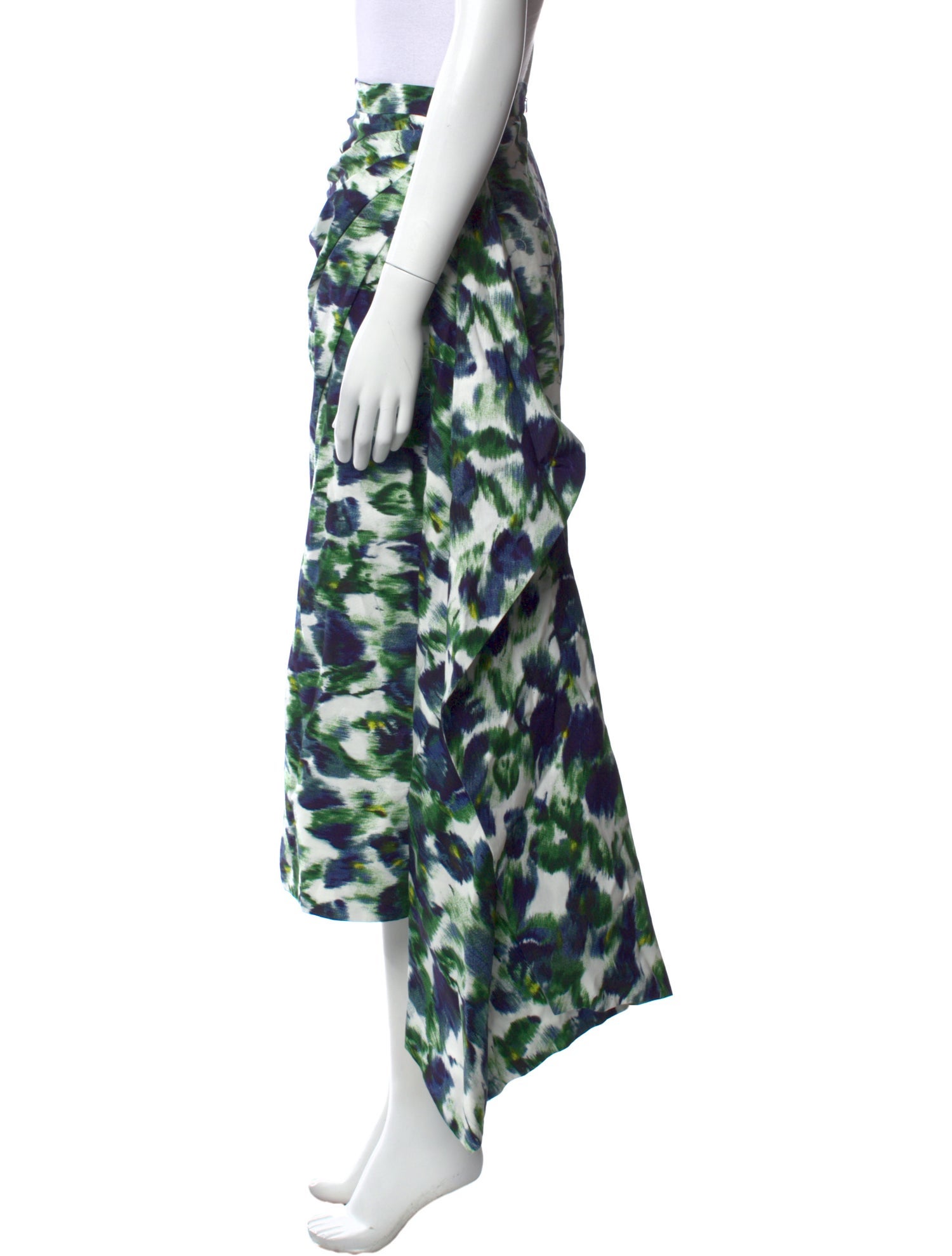 Dries Van Noten Floral Print Midi Length Skirt