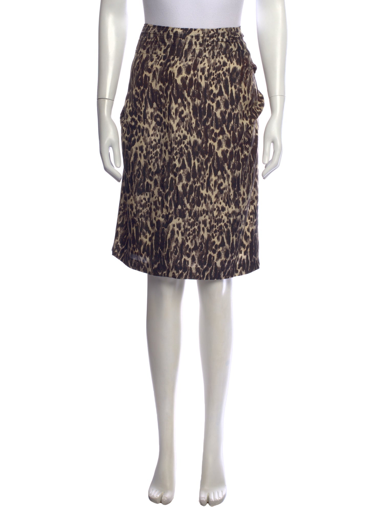 Dries Van Noten Silk Midi Length Skirt
