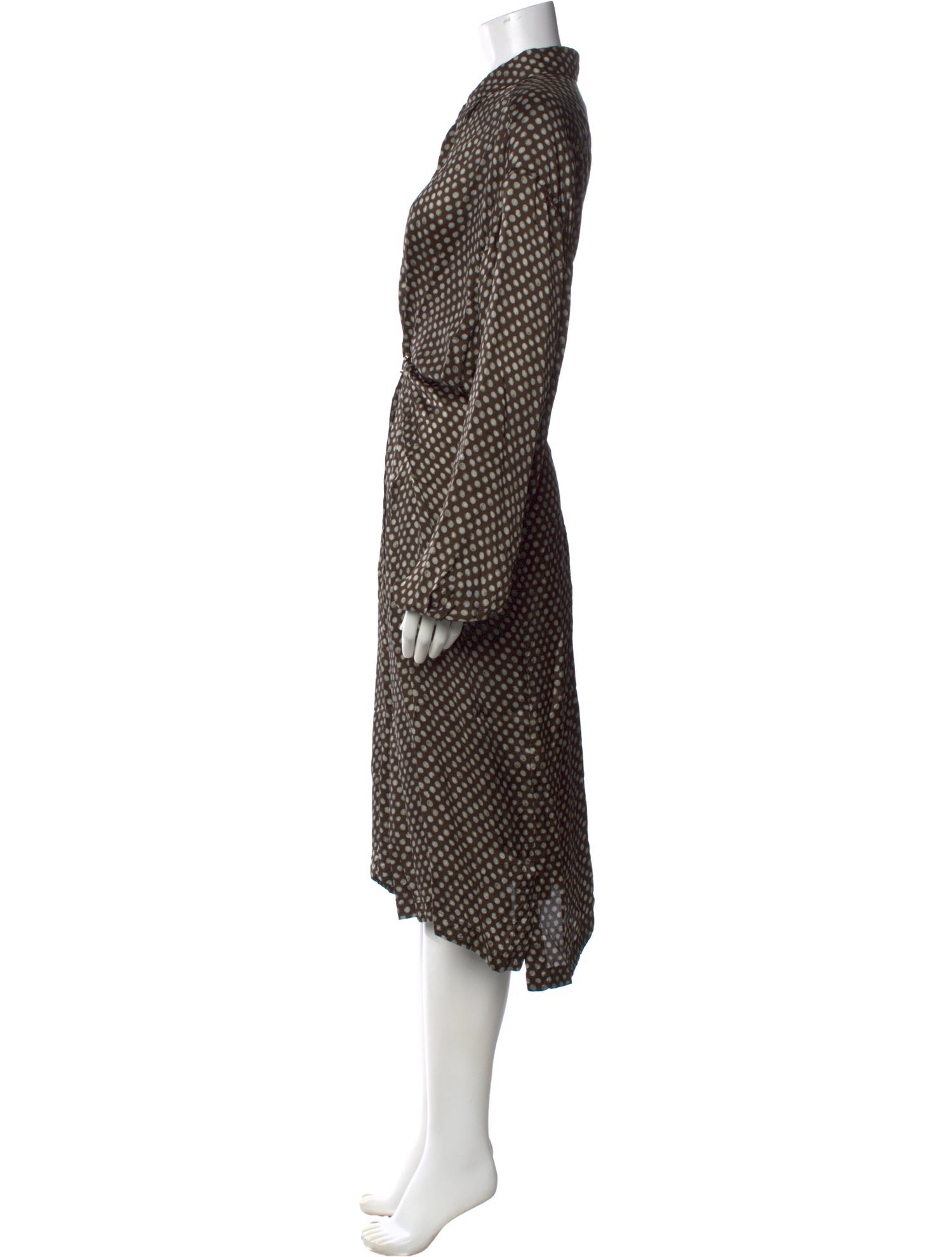 Dries Van Noten Polka Dot Print Midi Length Dress