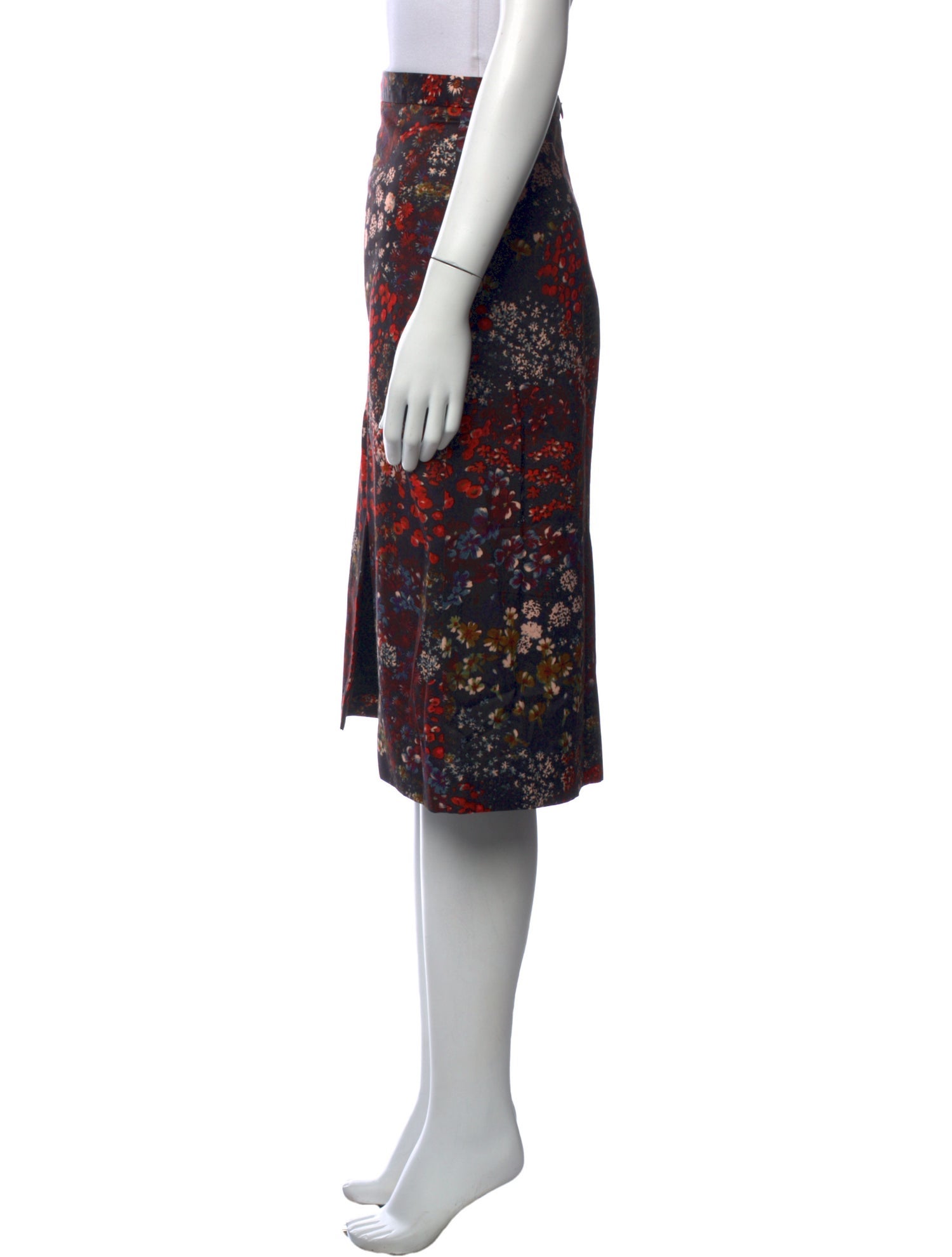 Dries Van Noten Floral Print Midi Length Skirt