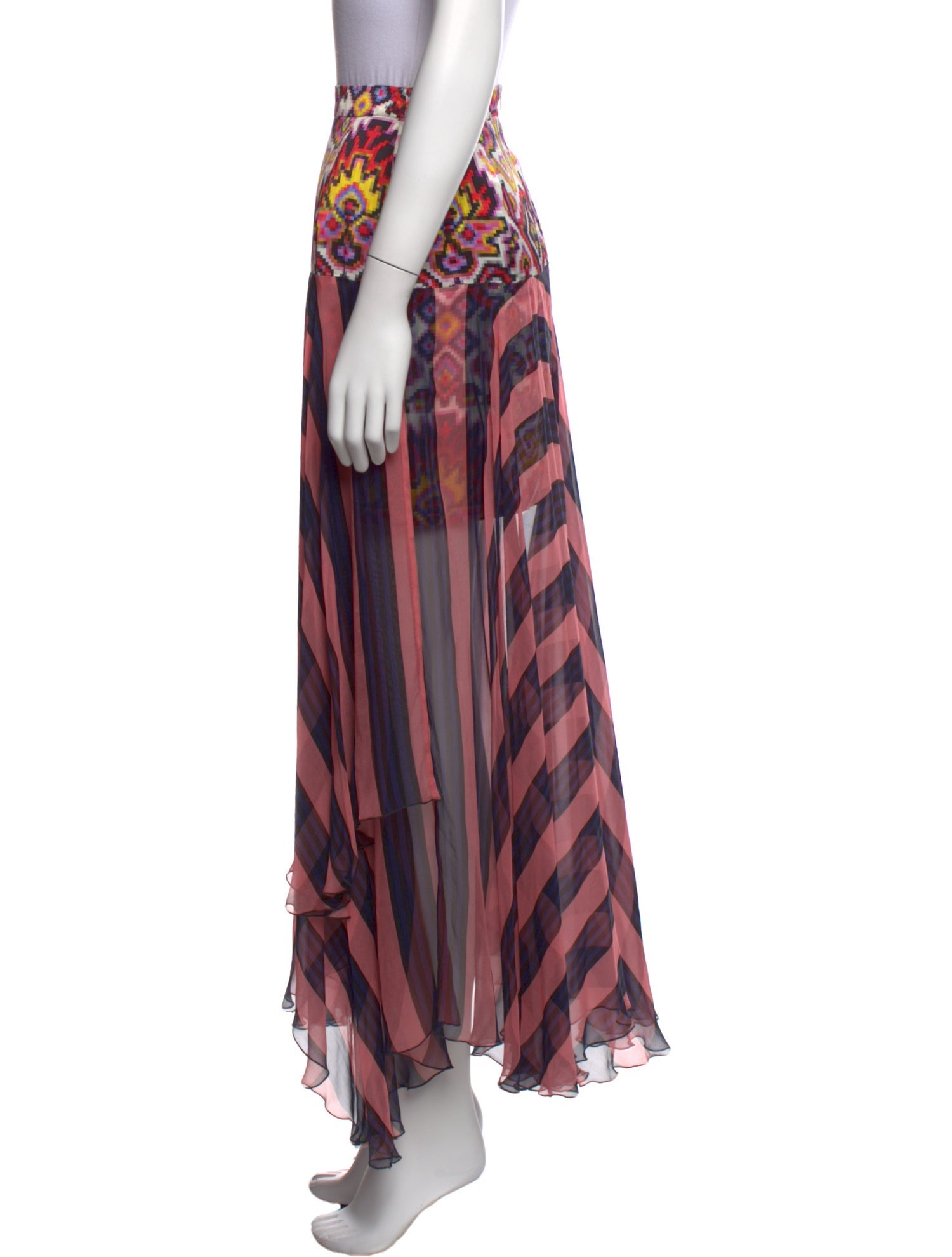 Dries Van Noten Striped Long Skirt