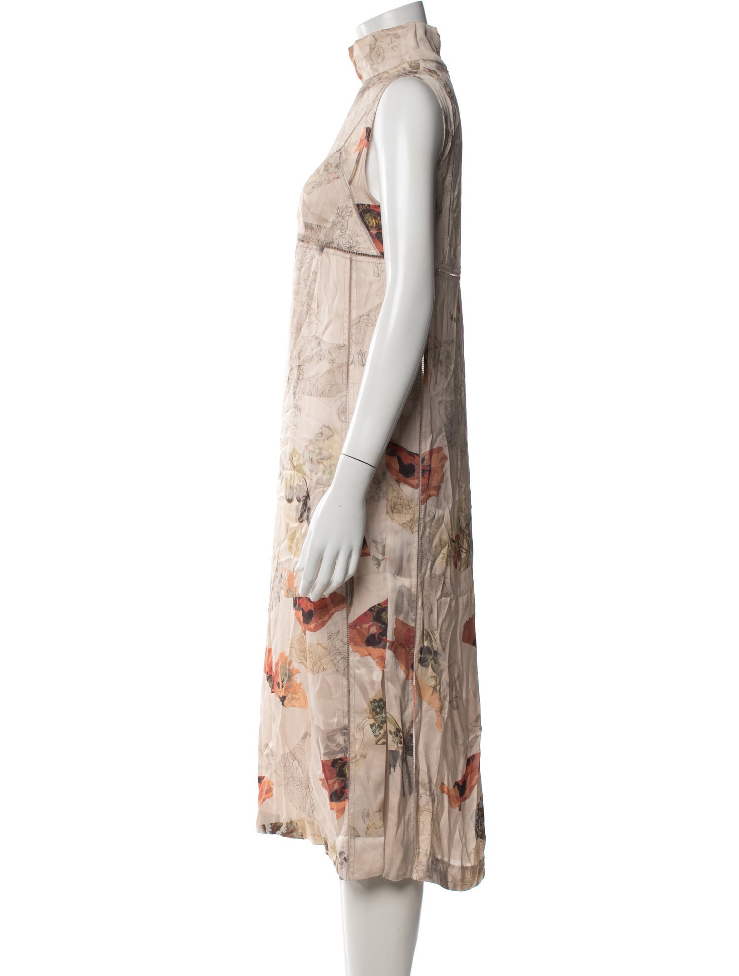 Dries Van Noten Floral Print Midi Length Dress