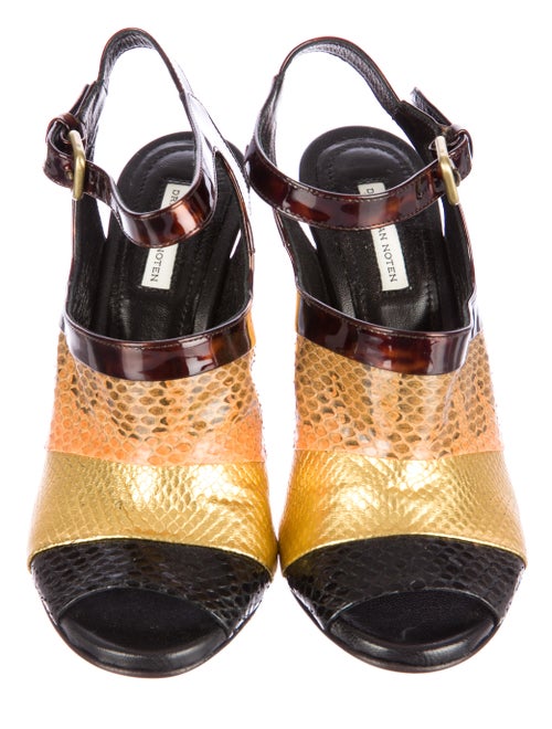 dries van noten gold sandals