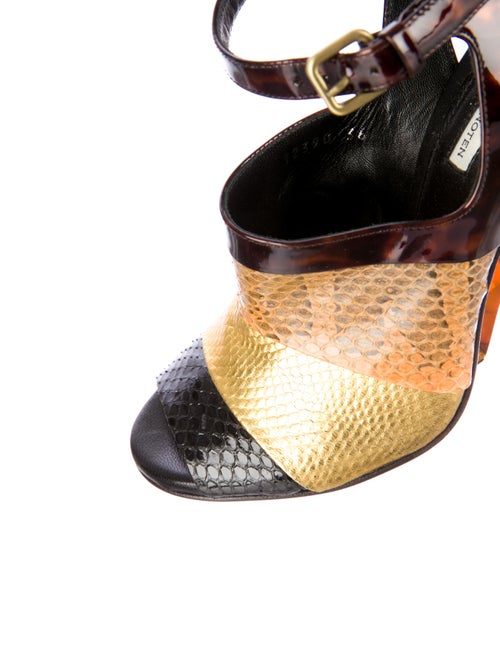 dries van noten gold sandals