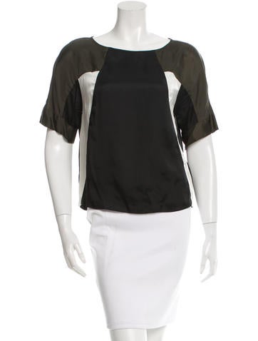 Dries Van Noten Colorblock Short Sleeve Top