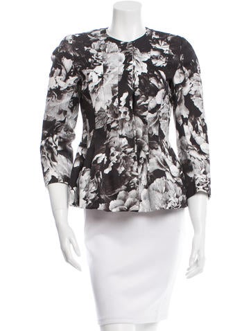 Dries Van Noten Floral Print Fitted Jacket w/ Tags