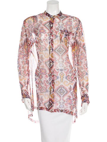 Dries Van Noten Spring 2015 Metallic Calybe Silk Tunic w/ Tags