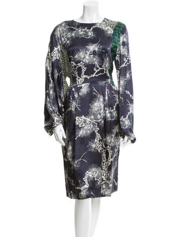 Dries Van Noten Silk Printed Dress w/ Tags