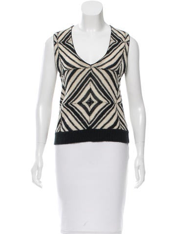 Dries Van Noten Patterned Sleeveless Sweater