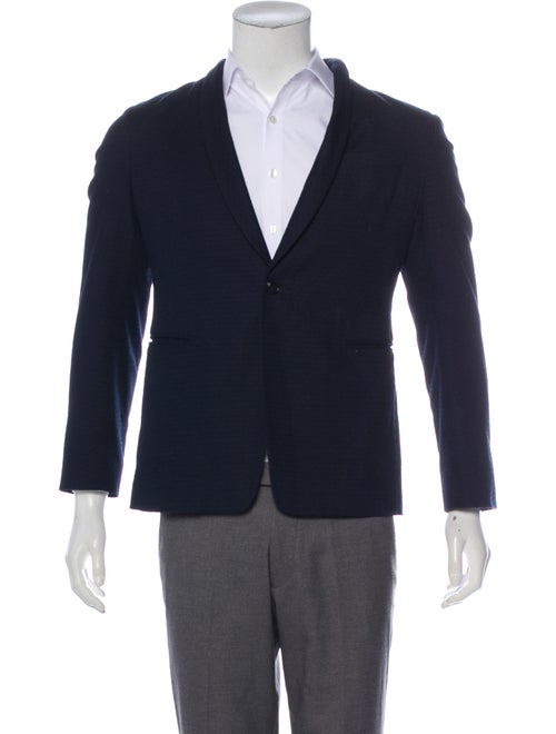 Dries Van Noten Ring Jacquard Blazer navy