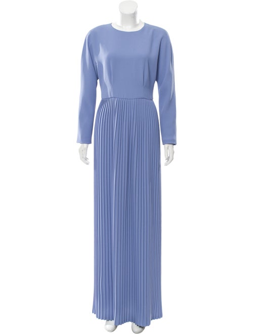 Dries Van Noten Pleated Dress blue