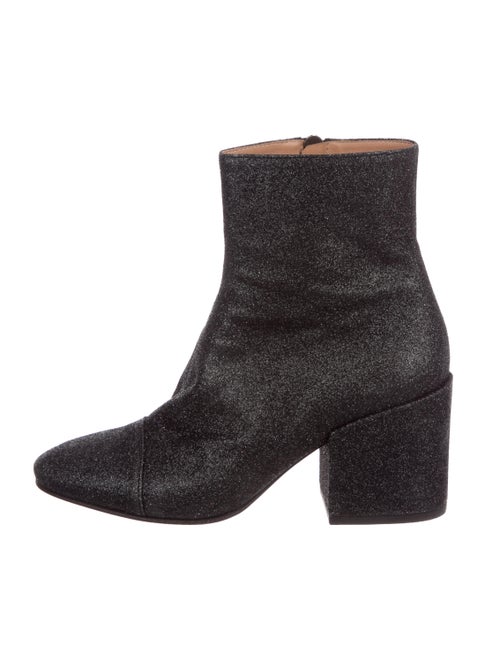 Dries Van Noten Glitter Ankle Boots Black