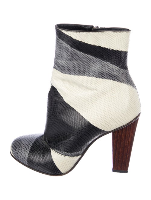 Dries Van Noten Lizard Ankle Boots multicolor