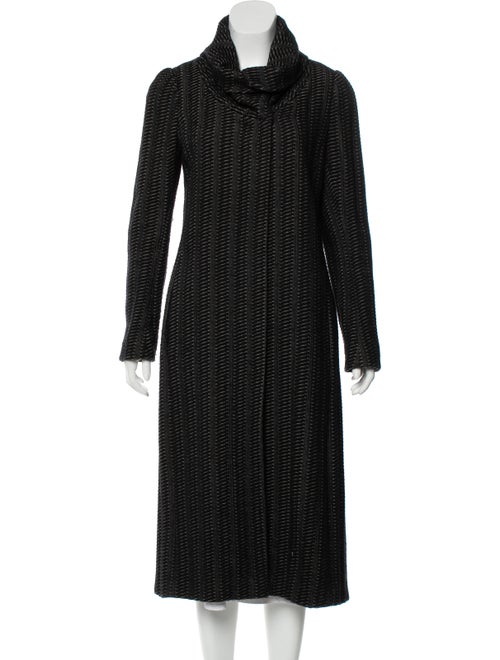 Dries Van Noten Striped Coat Black