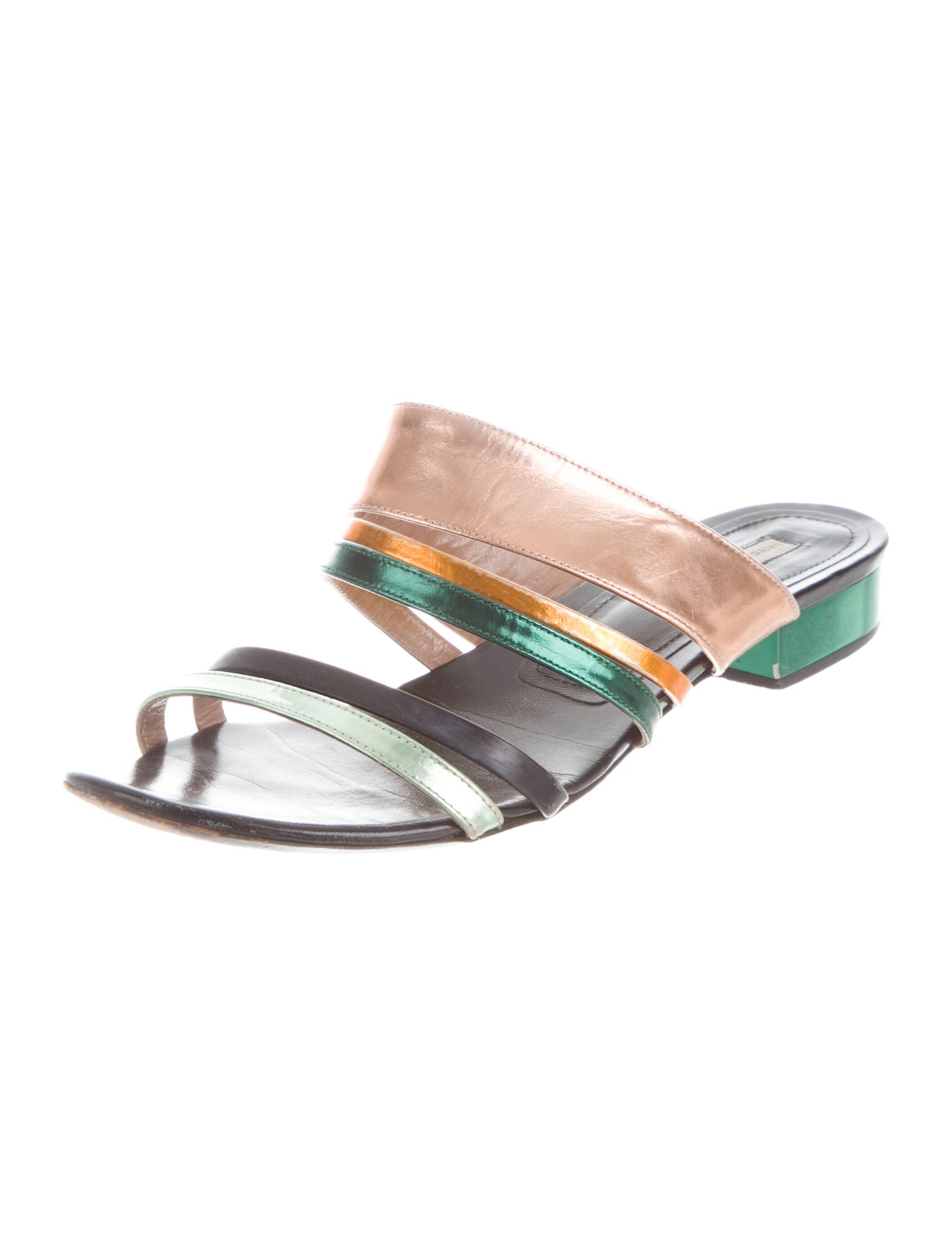 dries van noten gold sandals