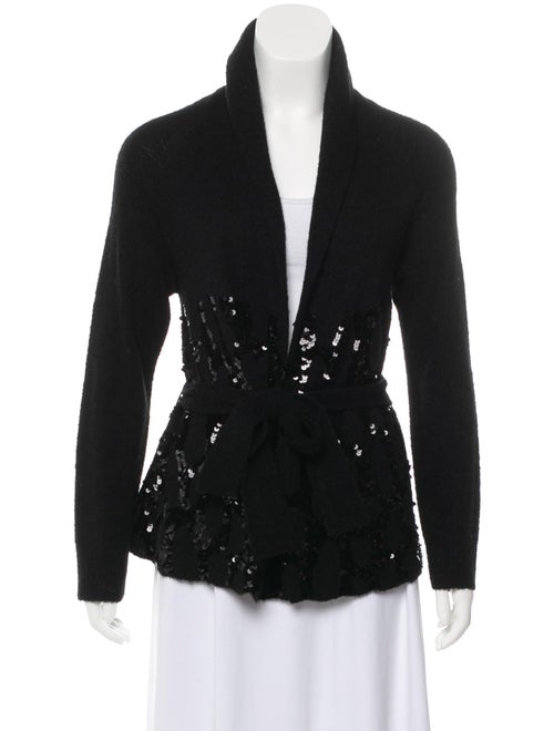 Dries Van Noten Draped Lightweight Cardigan Black