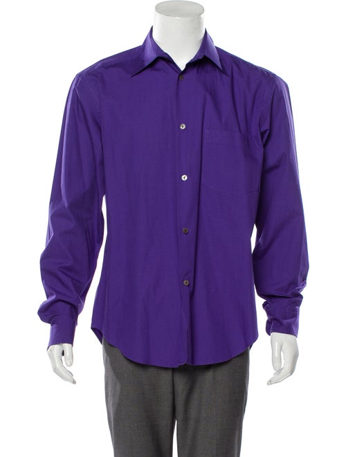 Dries Van Noten Woven Button-Up Shirt indigo