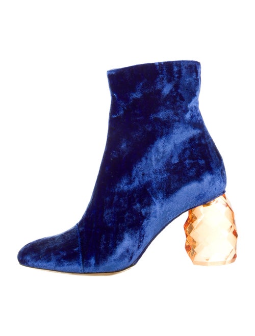 Dries Van Noten Printed Boots Blue