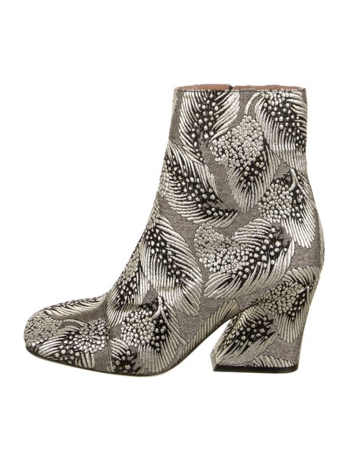 Dries Van Noten Printed Boots Silver