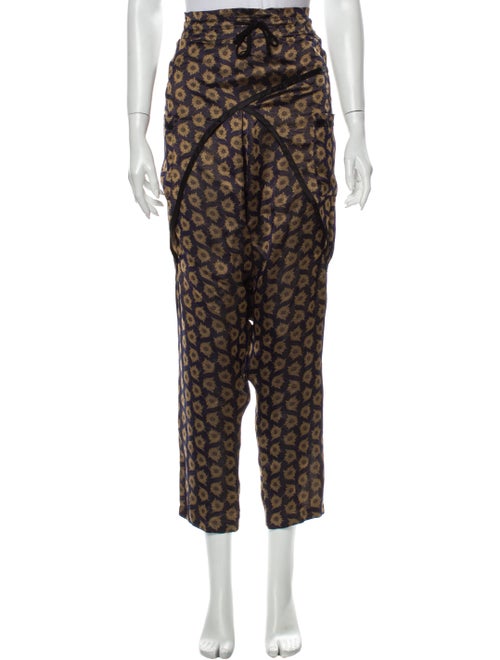 Dries Van Noten Harem Straight Leg Pants Purple