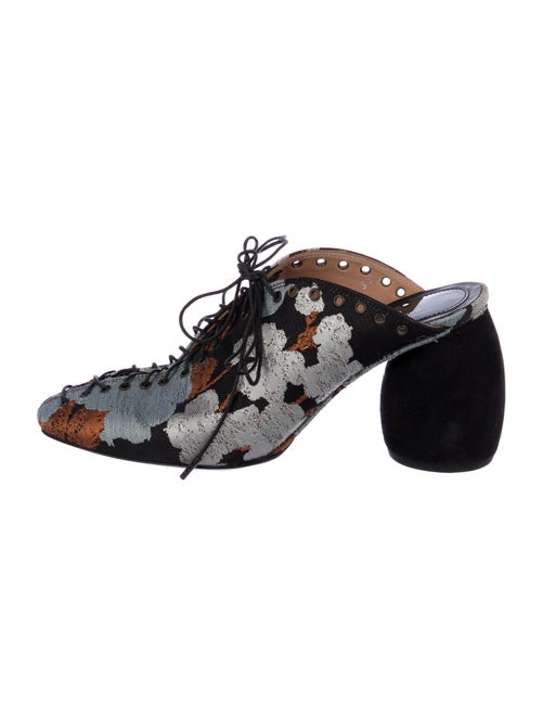 Dries Van Noten Printed Mules Black