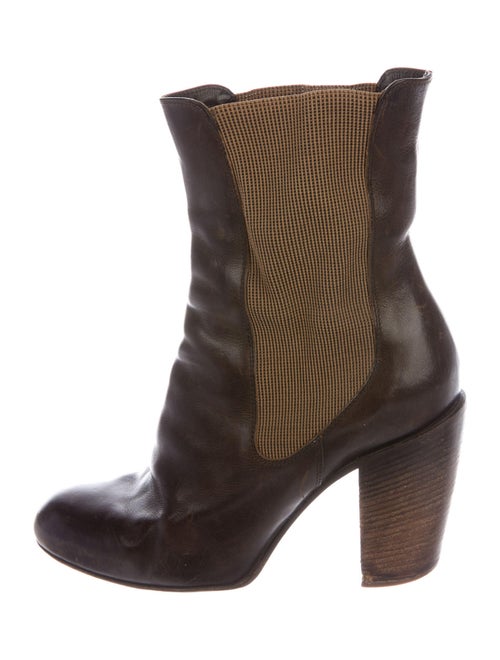 Dries Van Noten Leather Boots Brown
