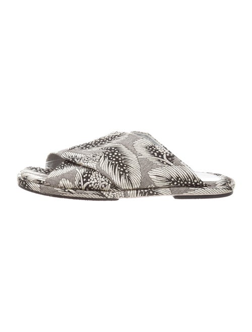 Dries Van Noten Printed Slides Black