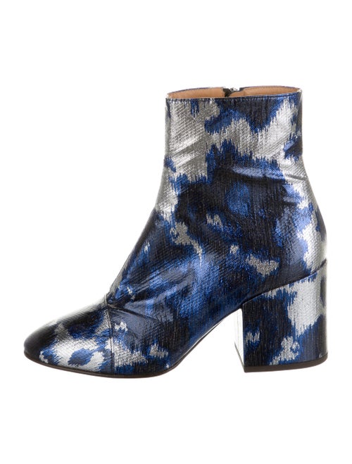 Dries Van Noten Printed Boots Blue