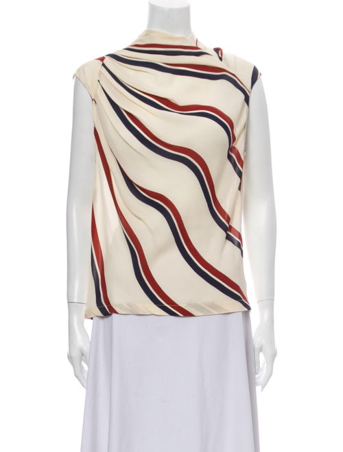 Dries Van Noten Silk Striped Top