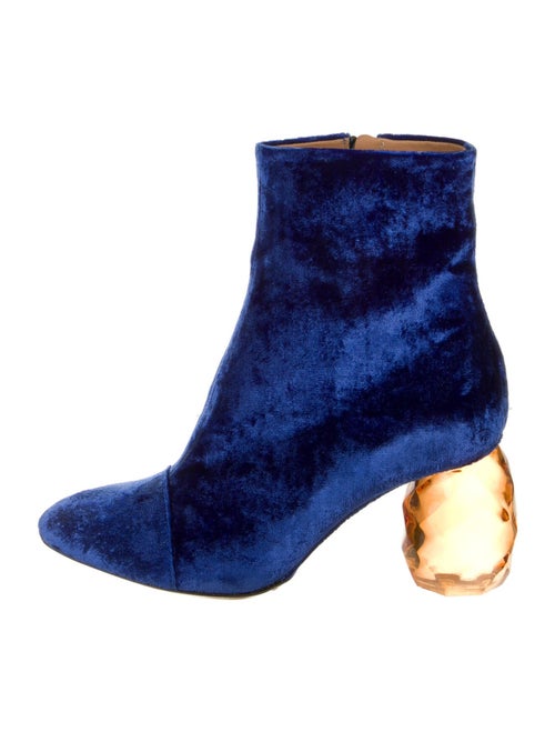 Dries Van Noten Printed Boots Blue