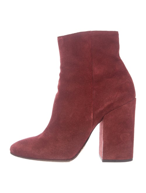 Dries Van Noten Suede Boots Red