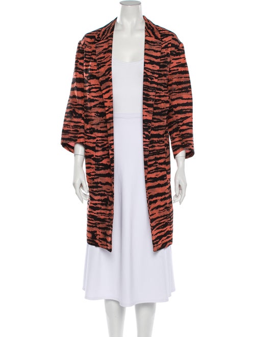 Dries Van Noten Striped Coat Pink