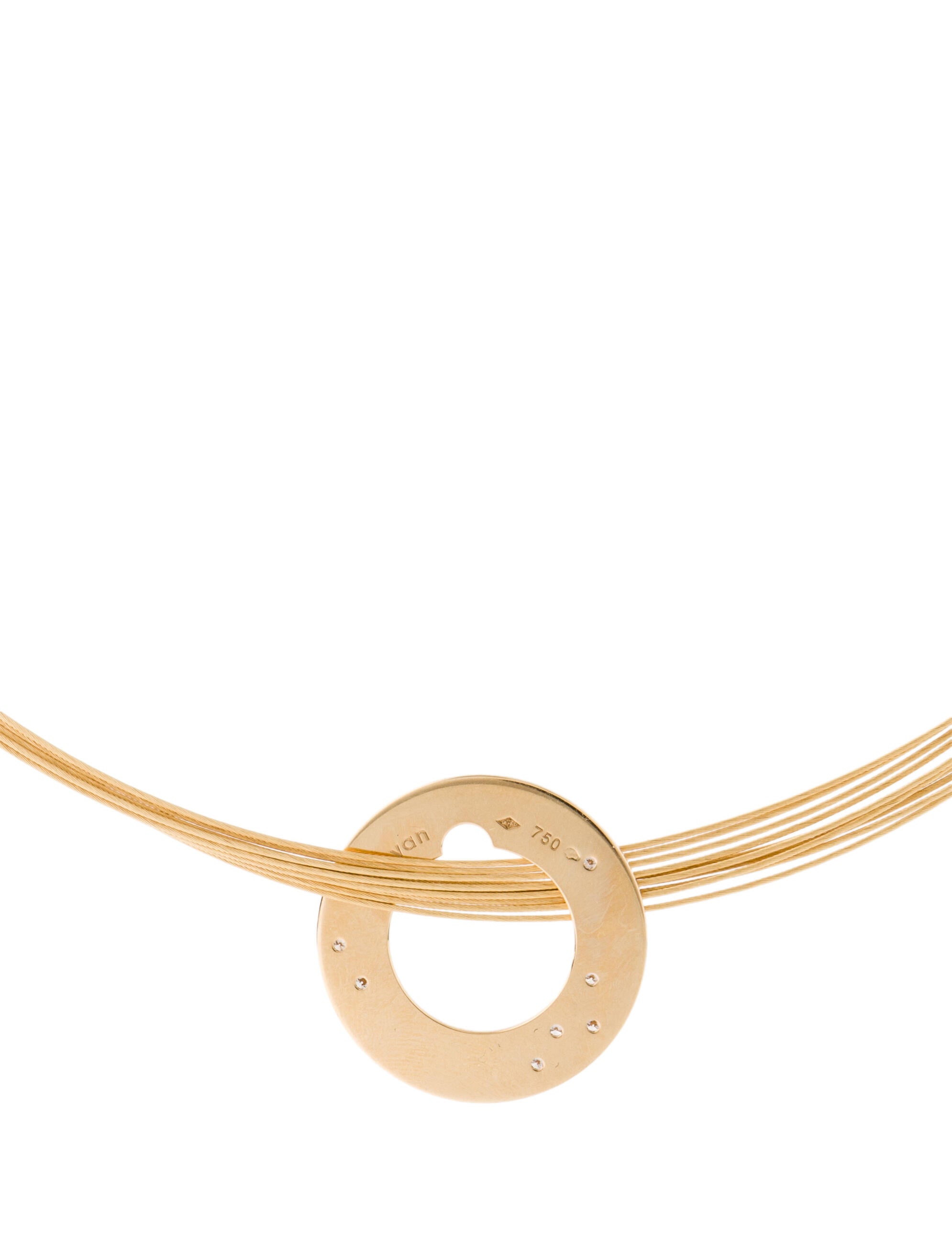 Dinh Van 18K Diamond Disc Pendant Necklace 18K Yellow Gold Pendant Necklace, Necklaces