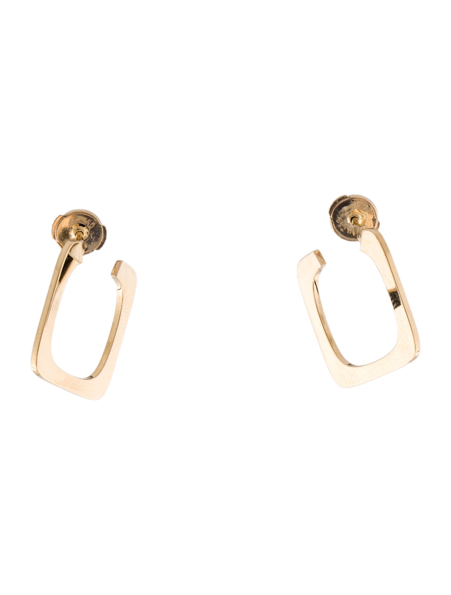 Dinh Van 18K Impression Petit Hoop Earrings